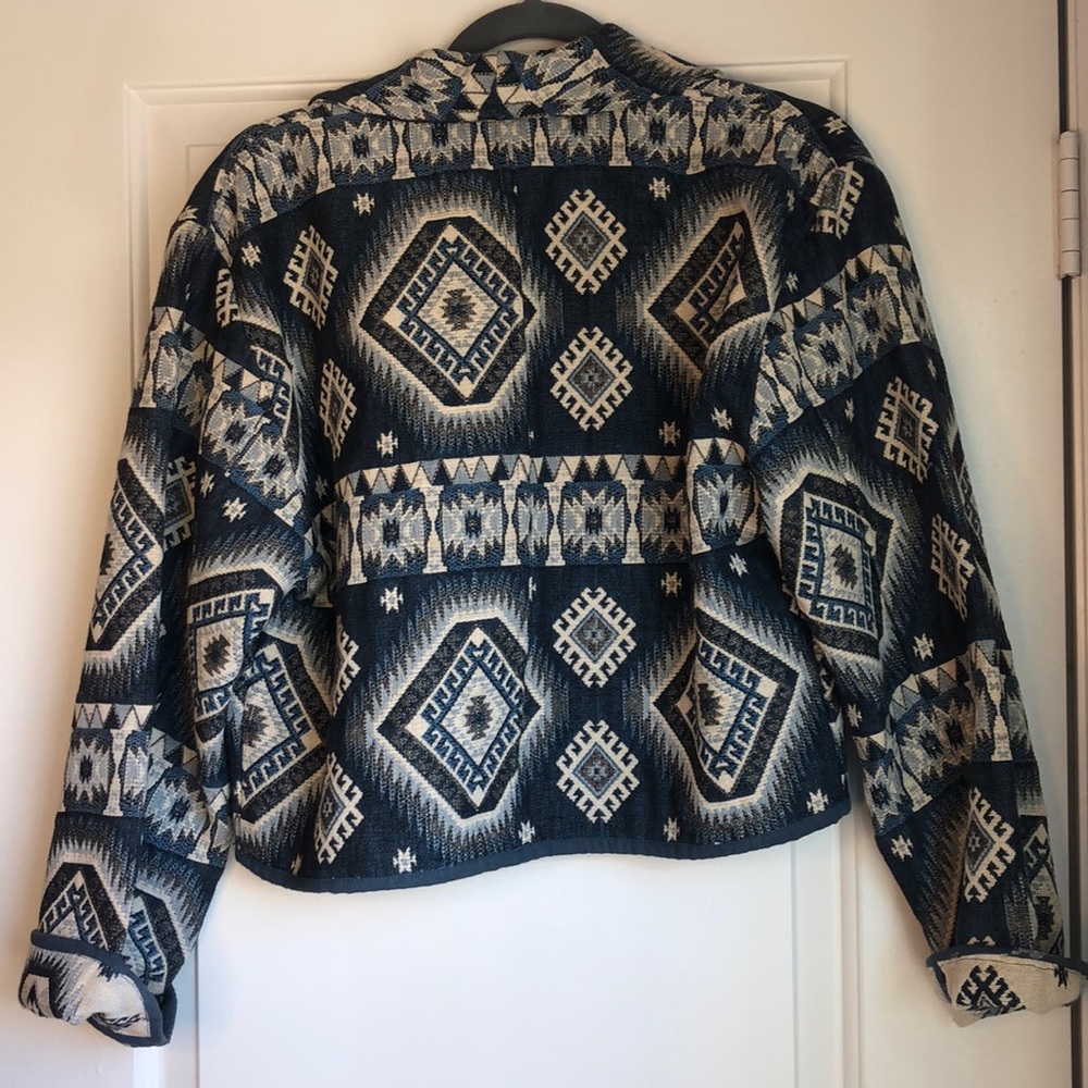 Flashback Tribal Print Cropped Jacket M - image 4